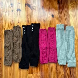 Knit leg warmers